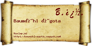 Baumöhl Ágota névjegykártya